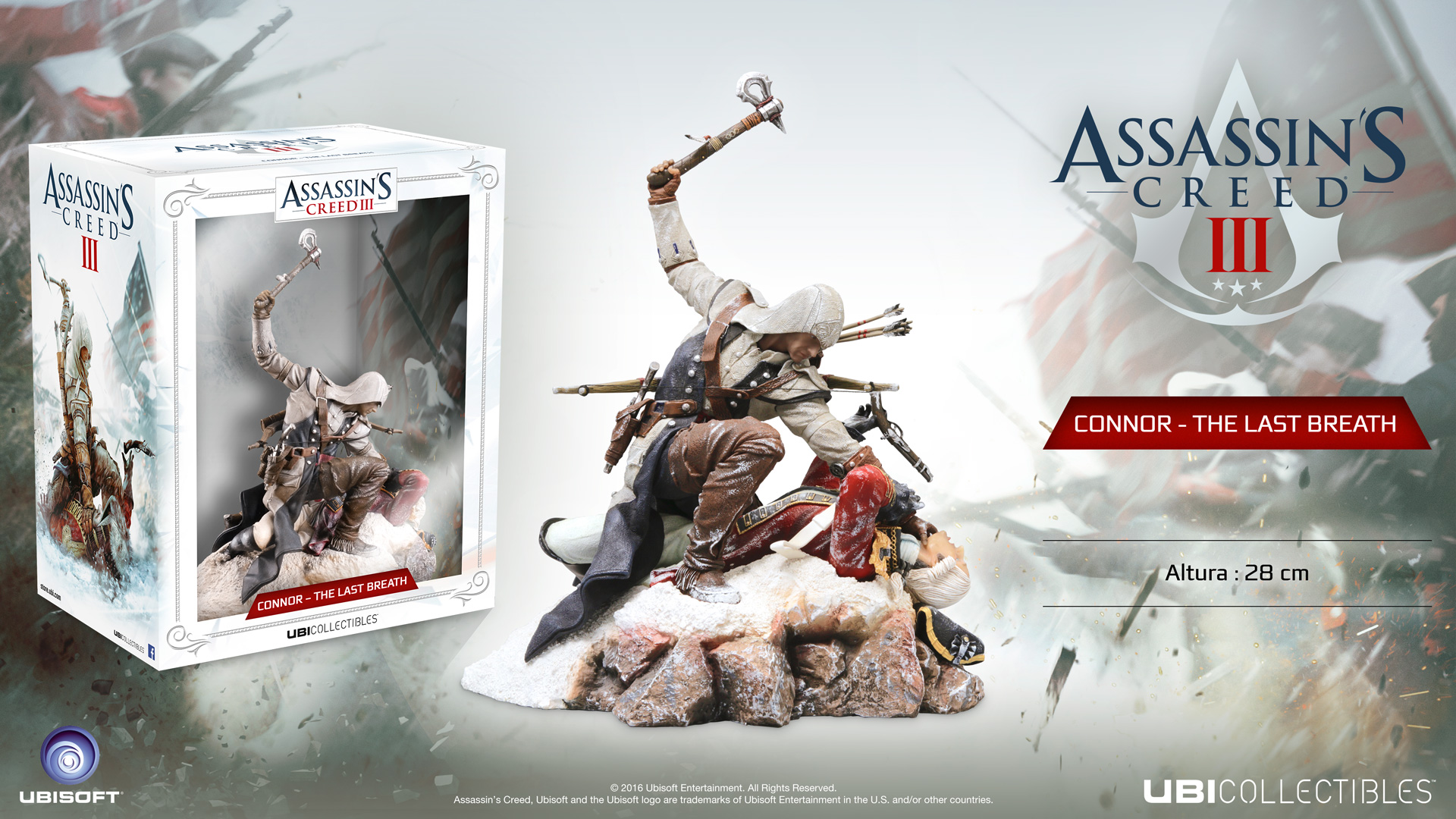 Ubicollectibles presenta una figura de Connor, protagonista de Assassin’s Creed III