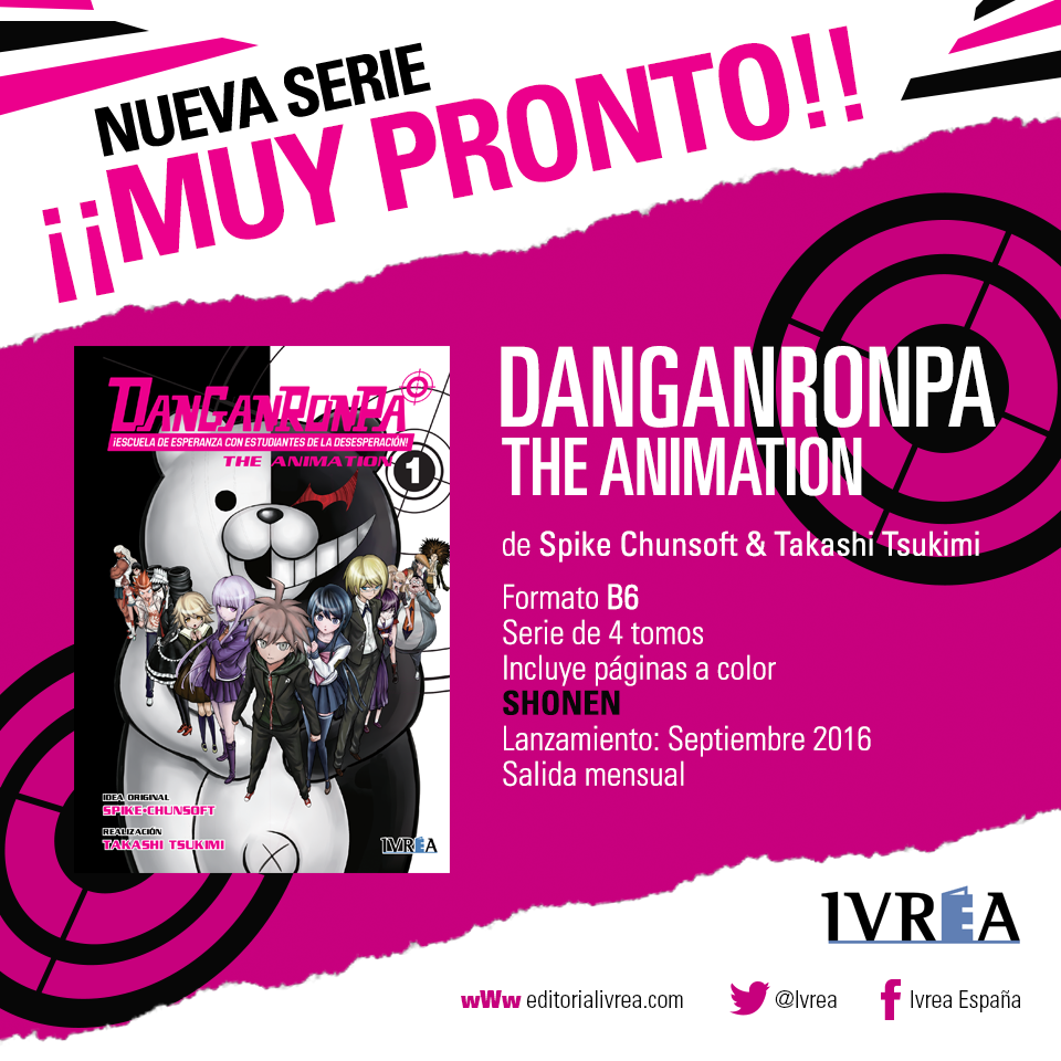 Danganronpa: The Animation es la nueva licencia manga de Ivrea