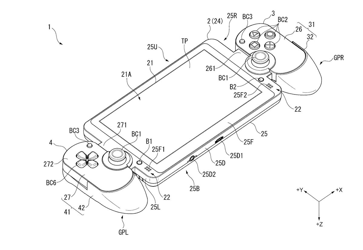 Sony registró en 2015 una patente con un diseño similar al concepto de Nintendo Switch