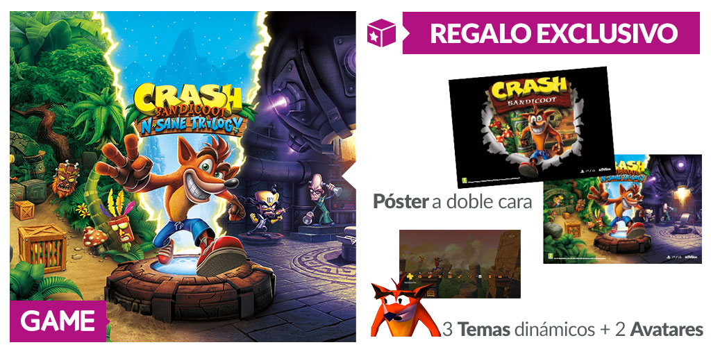 GAME detalla todos los incentivos exclusivos por reservar Crash Bandicoot N’Sane Trilogy