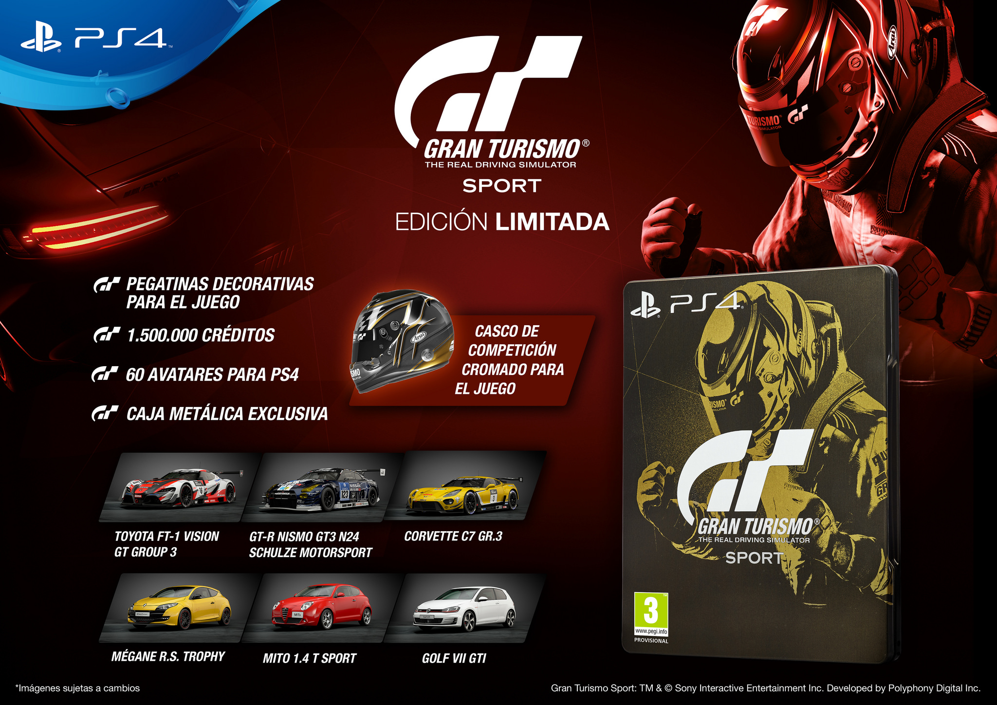 Revelada la portada y contenido de todas las ediciones de Gran Turismo Sport