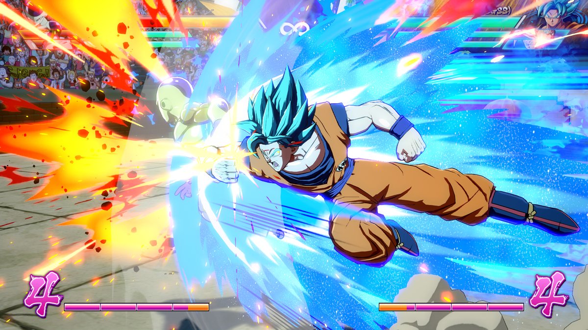 Dragon Ball FighterZ | Primer gameplay de Goku y Vegetta como Super Saiyan Blue