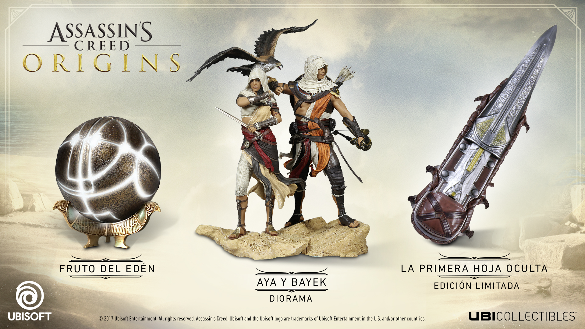 Assassin’s Creed Origins | Las figuras de Bayek y Aya, el Fruto del Edén y la Hoja Oculta protagonizan un nuevo tráiler | Ya disponibles