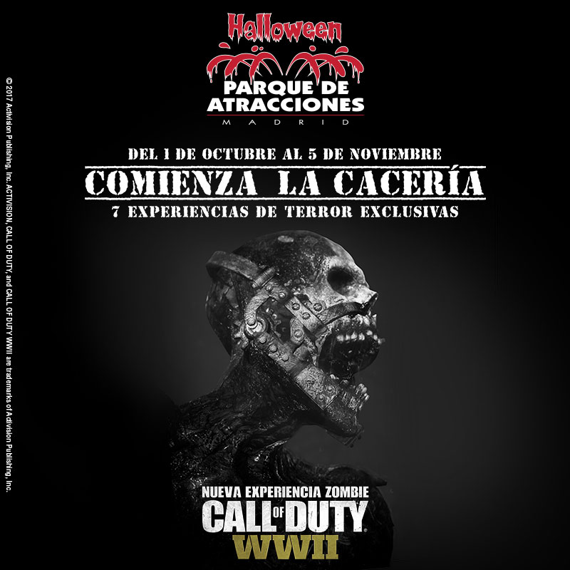 El parque de atracciones de Madrid abre sus puertas a los zombies de Call of Duty