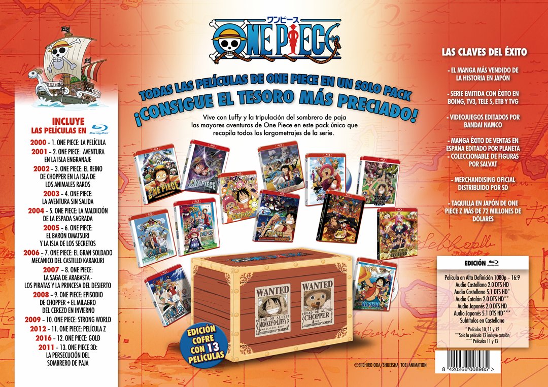 Selecta Visión anuncia un cofre con todas las películas de One Piece