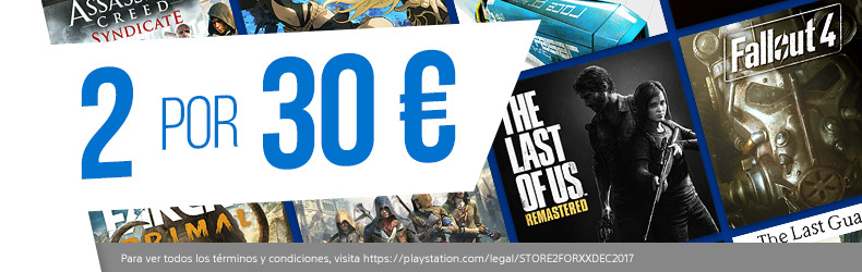 ¡Llega a la PlayStation Store una nueva promoción donde se pueden conseguir 2 juegos por 30 euros!