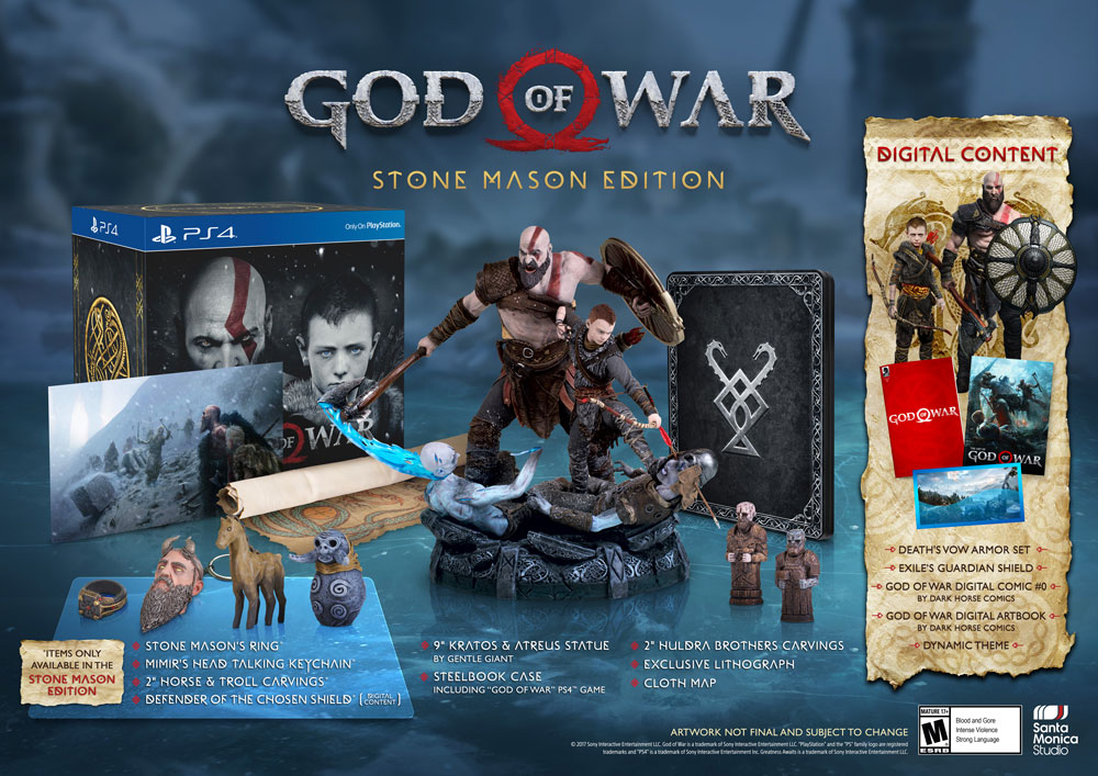 Gamestop lista en Estados Unidos la God of War: Stone Mason Edition