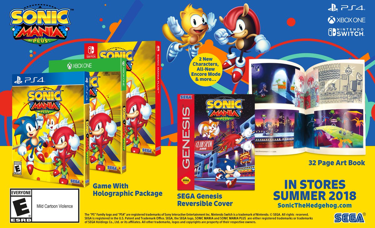 Anunciada la edición Sonic Mania Plus para verano en PS4, Xbox One y Switch
