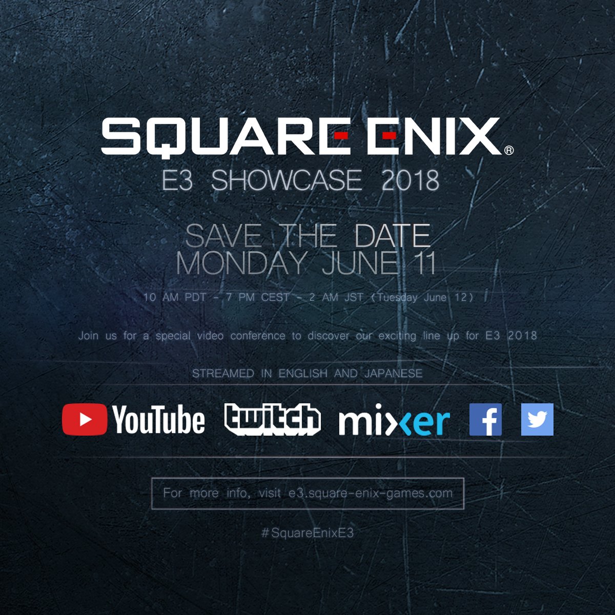 Square Enix confirma su presentación en el E3 2018