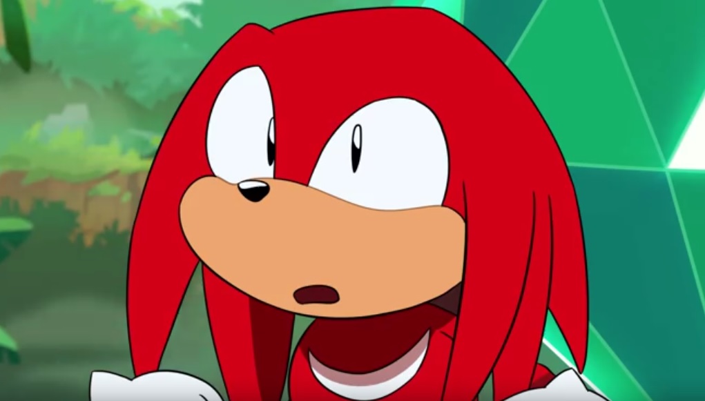 Knuckles entra en escena en el tercer episodio de la serie animada Sonic Mania Adventures