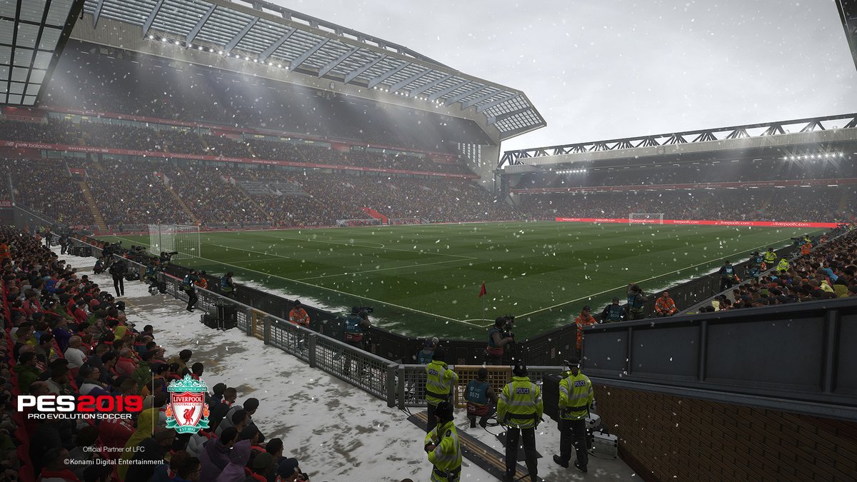 Las condiciones climáticas serán un apartado fundamental en PES 2019, volverá a nevar en los estadios