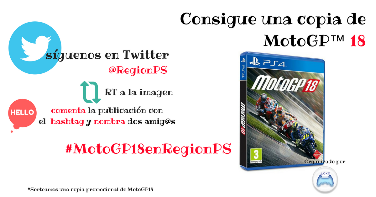 ¡Sorteamos una copia de MotoGP 18 para PlayStation 4!