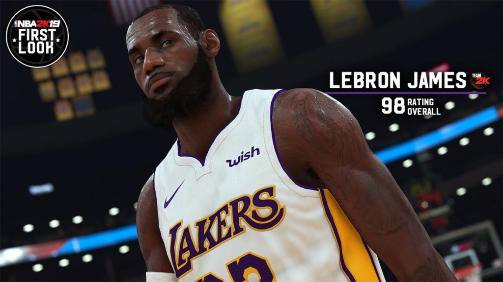 2K Games revela la valoración del primer jugador de NBA 2K19, Lebron James