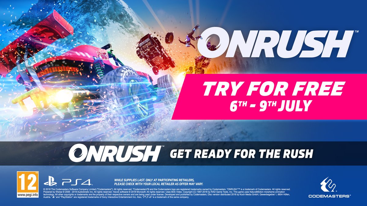 OnRush será gratuito del 6 al 9 de julio en PlayStation 4
