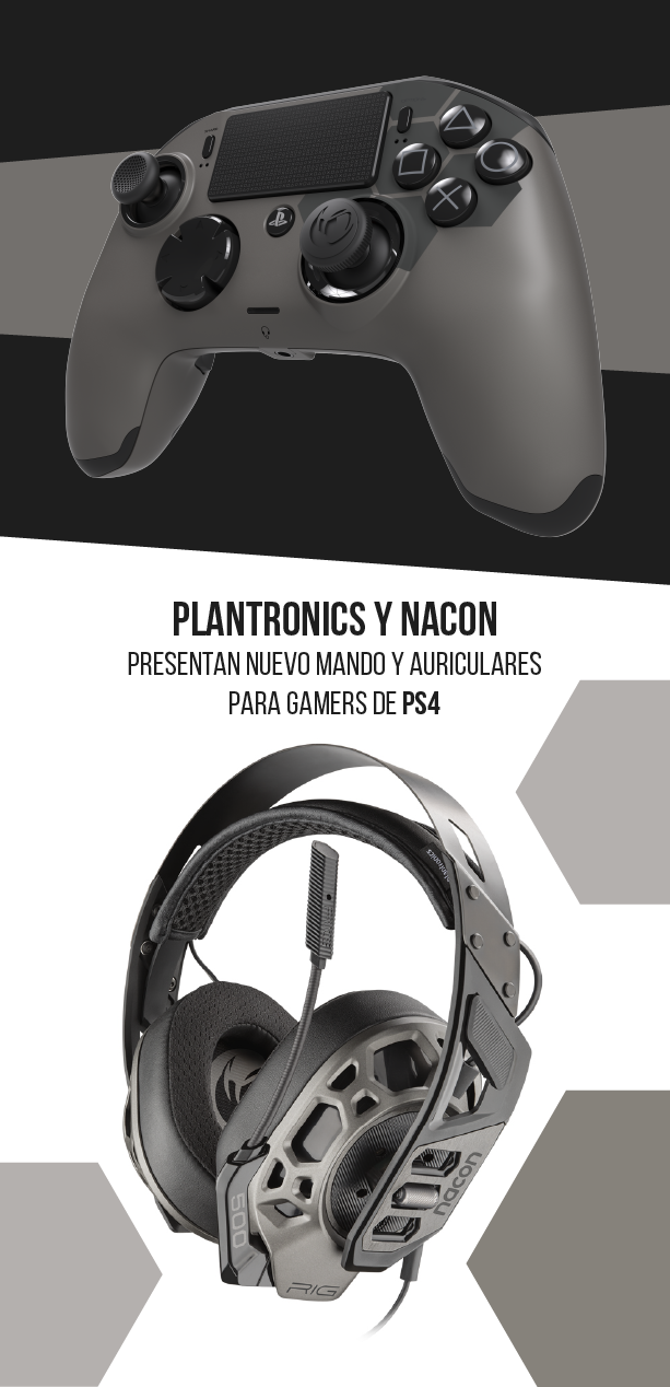 Nacon se alía con Plantronics y anuncian un nuevo mando y auriculares oficiales para PS4