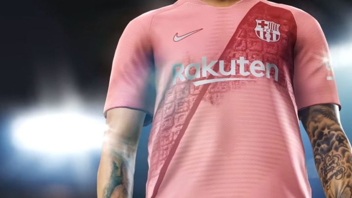 Presentación de la tercera equipación del F.C. Barcelona a través de PES 2019