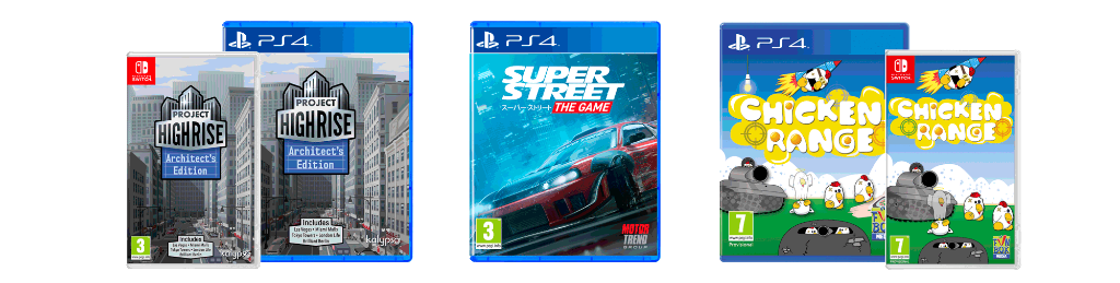 Las ediciones física de Super Street, Project Highrise y Chicken Range para PS4 ya se encuentran disponibles