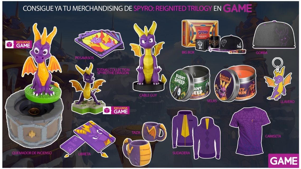 GAME muestra el variado merchandising que venderá de Spyro: Reignited Trilogy