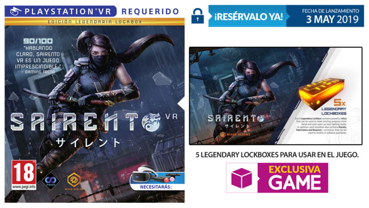 La ‘Legendary Lockbox Edition’ de Sairento VR se venderá en exclusiva en GAME