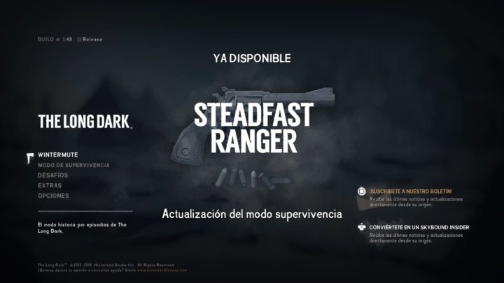 The Long Dark recibe la actualización del modo supervivencia Steadfast Ranger