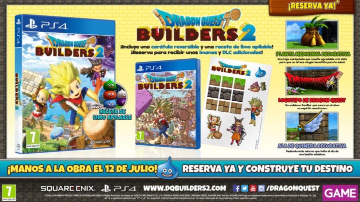 GAME anuncia los incentivos por reservar Dragon Quest Builders 2, con un set de imanes exclusivo