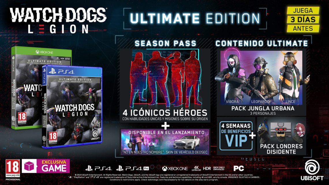 GAME detalla todas las ediciones exclusivas que tendrá de Watch Dogs Legion