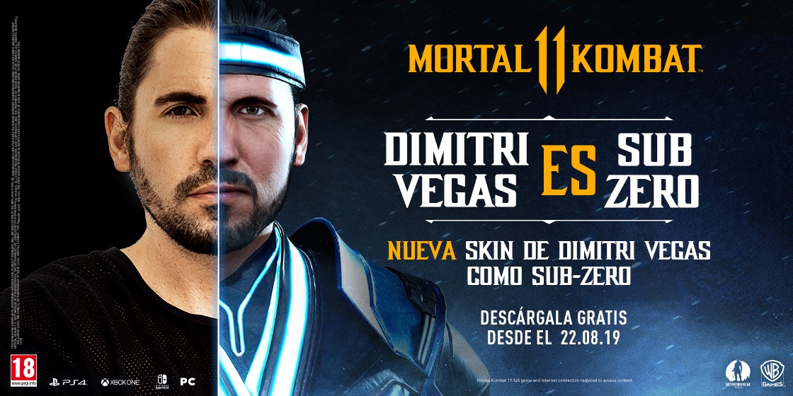 El DJ Dimitri Vegas presta su aspecto al personaje Sub-Zero de Mortal Kombat 11