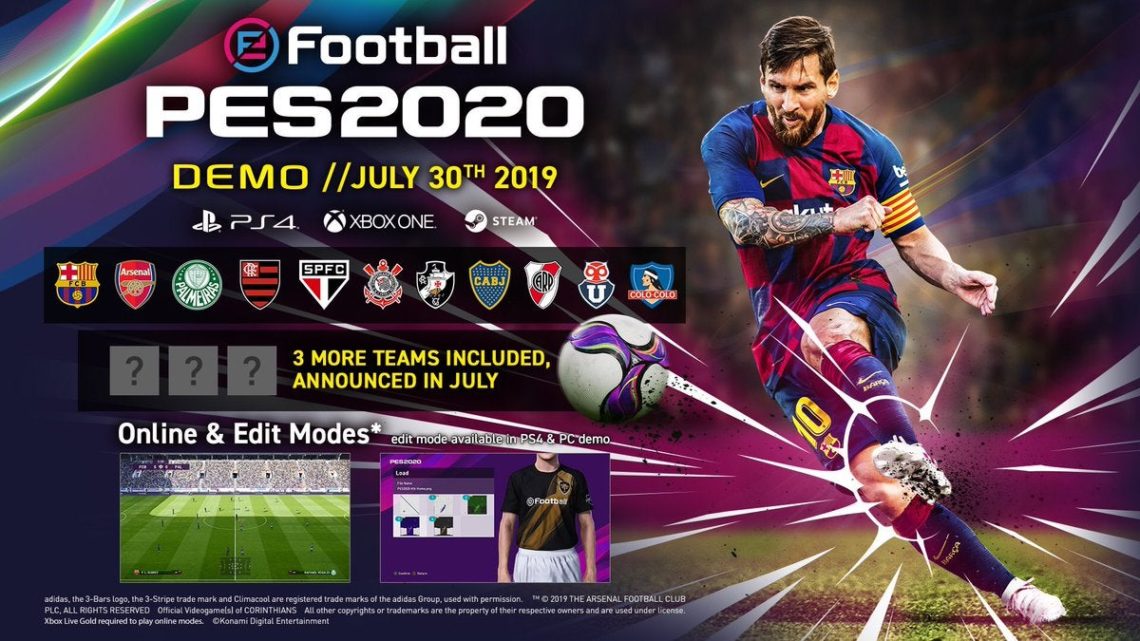 La demo de eFootball PES 2020 confirma su fecha de lanzamiento