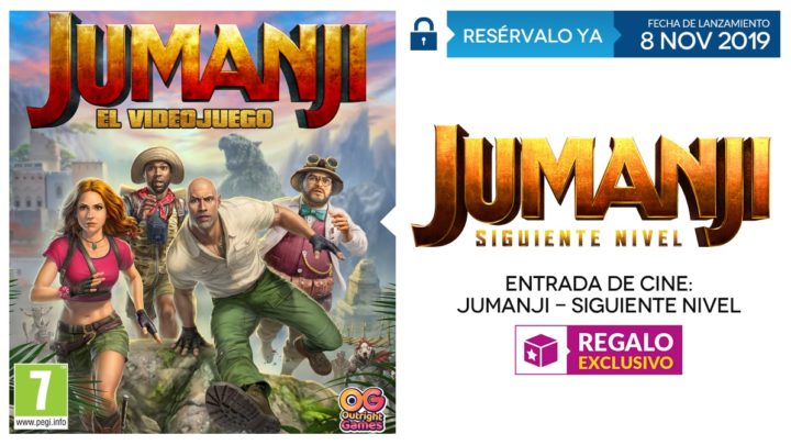 Reserva ‘Jumanji: El Videojuego’ en GAME y llévate de regalo una entrada de cine para la película ‘Jumanji: Siguiente Nivel’