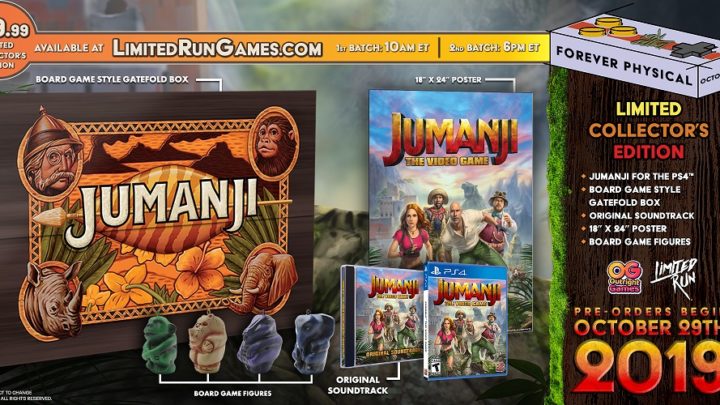 La edición coleccionista de Jumanji: The Video Game incluirá el tablero original de la película