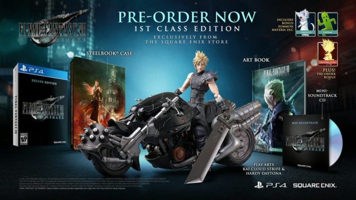 Nuevo tráiler detalla la espectacular figura de Cloud en la Hardy Daytona de la edición coleccionista de Final Fantasy VII Remake
