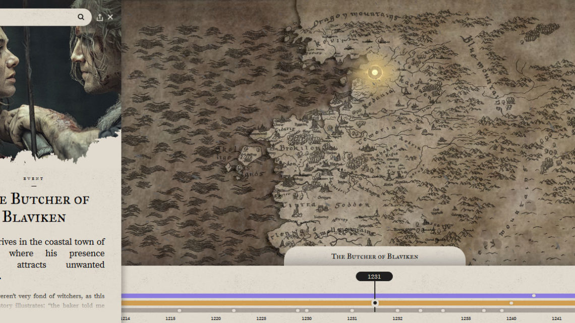 Descubre el mapa interactivo de The Witcher lanzado por Netflix