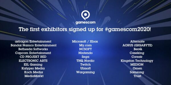 Primeras compañías confirmadas para la GamesCom 2020