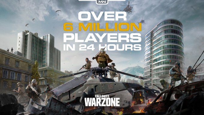Call of Duty: Warzone supera los 6 millones de jugadores en sus primeras 24 horas