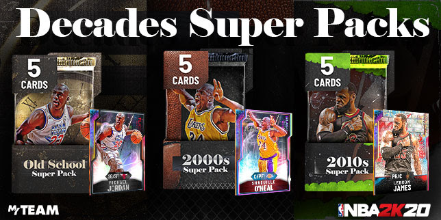 Nuevos superpacks de Década en NBA 2K20 MyTeam