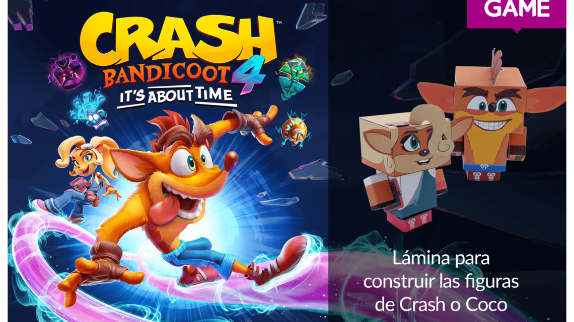 Descubre las exclusivas figuras de GAME por reservar Crash Bandicoot 4: It’s About Time