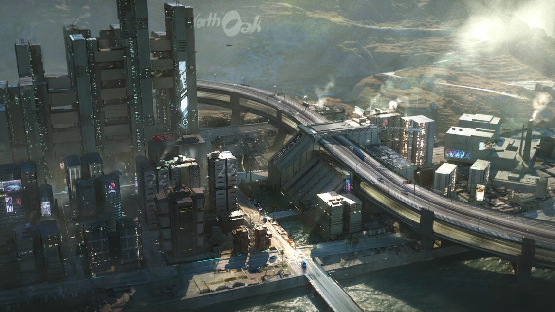Filtrada nueva imagen que muestra el mapa completo de Cyberpunk 2077