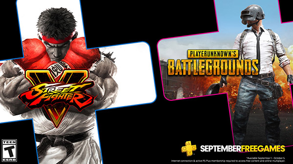 Street Fighter V y PUBG: PlayerUnknown’s Battlegrounds son los juegos gratuitos de PlayStation Plus para septiembre
