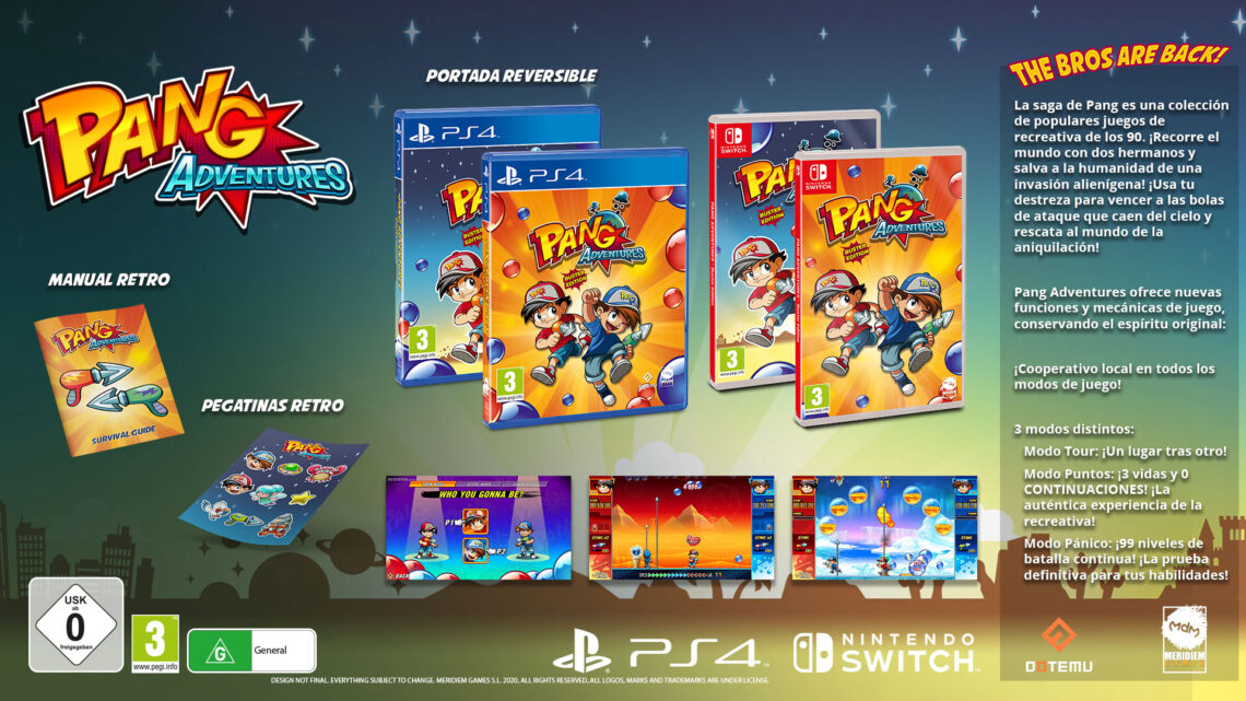 Dotemu y Meridiem Games anuncian la distribución europea y australiana de Pang Adventures en formato físico