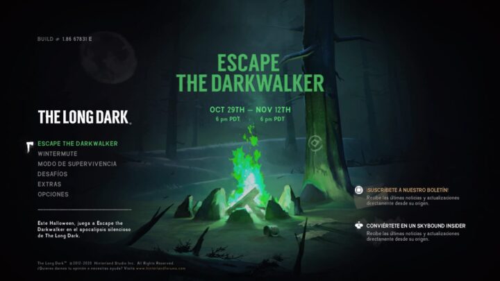 Ya disponible el evento especial ‘Escape the Darkwalker’ para The Long Dark  