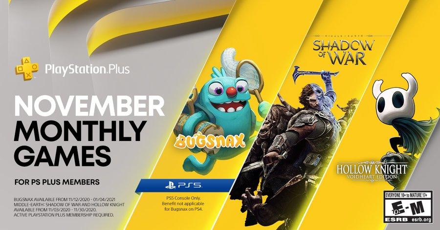 Anunciados los juegos gratuitos de noviembre en PlayStation Plus para PS5 y PS4