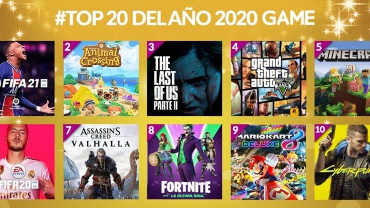 Estos fueron los 20 juegos más vendidos en GAME durante 2020