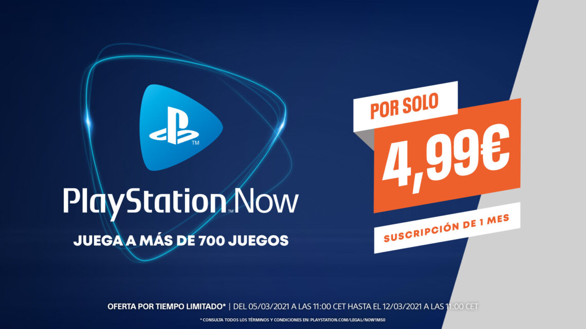 La suscripción de un mes de PlayStation Now disponible a 4,99€
