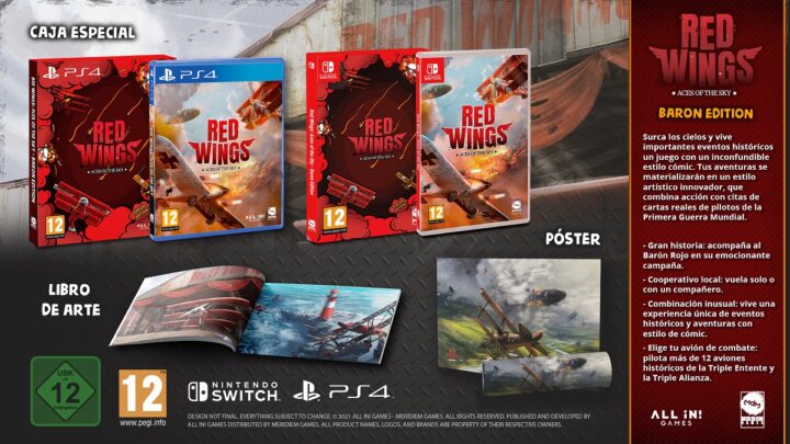 Red Wings: Aces of the Sky contará con una edición física en PS4 y Nintendo Switch