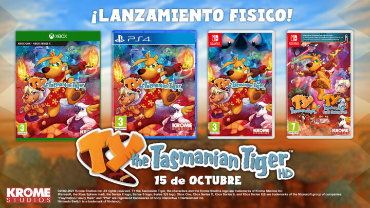 TY the Tasmanian Tiger HD llegará en formato físico para Nintendo Switch, PlayStation 4 y Xbox One