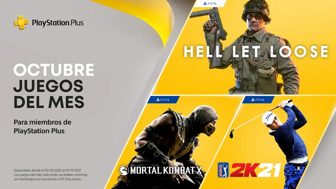Anunciados los juegos gratuitos de octubre en PlayStation Plus para PS5 y PS4
