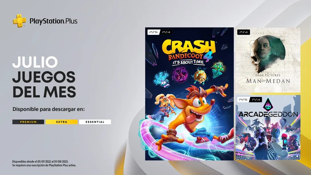 Ya disponible los juegos de julio de PlayStation Plus para PS5 y PS4