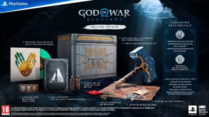 Nuevas imágenes de la ediciones de God of War: Ragnarok