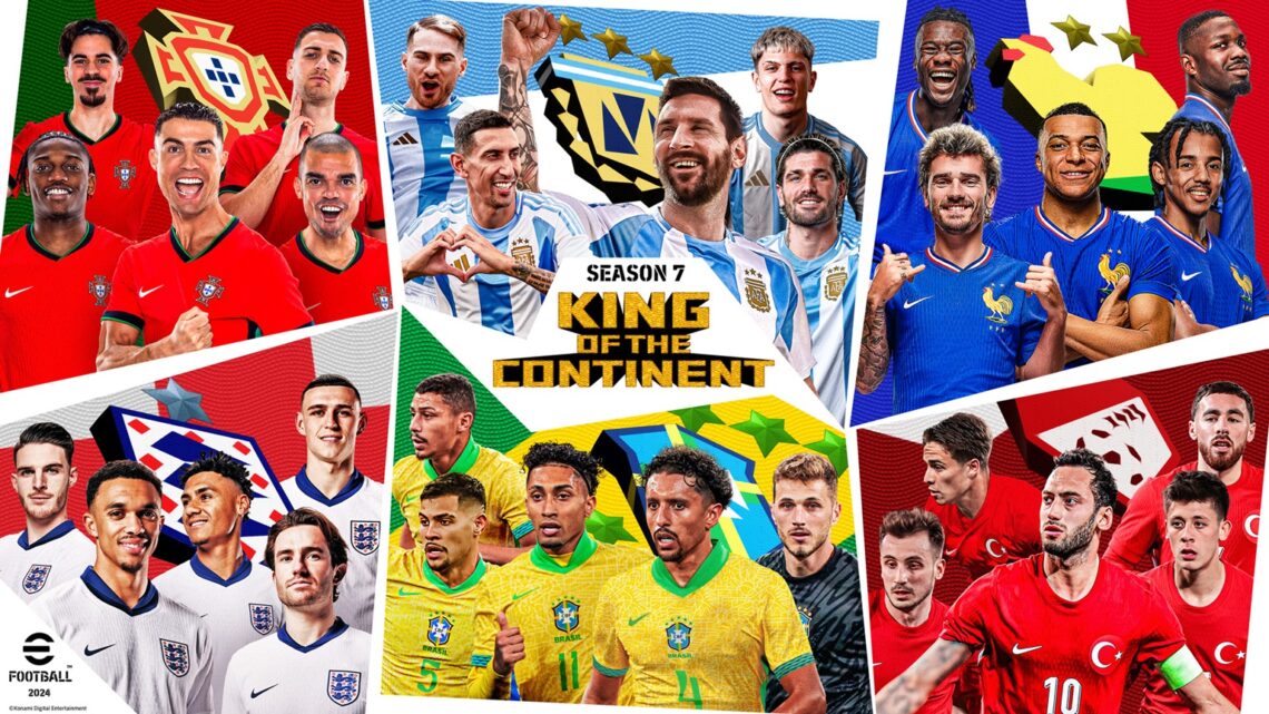 eFootball muestra en tráiler los contenidos de la  ‘Temporada 7: King of the continent’ junto a la ‘European Cup’ y ‘American Cup’
